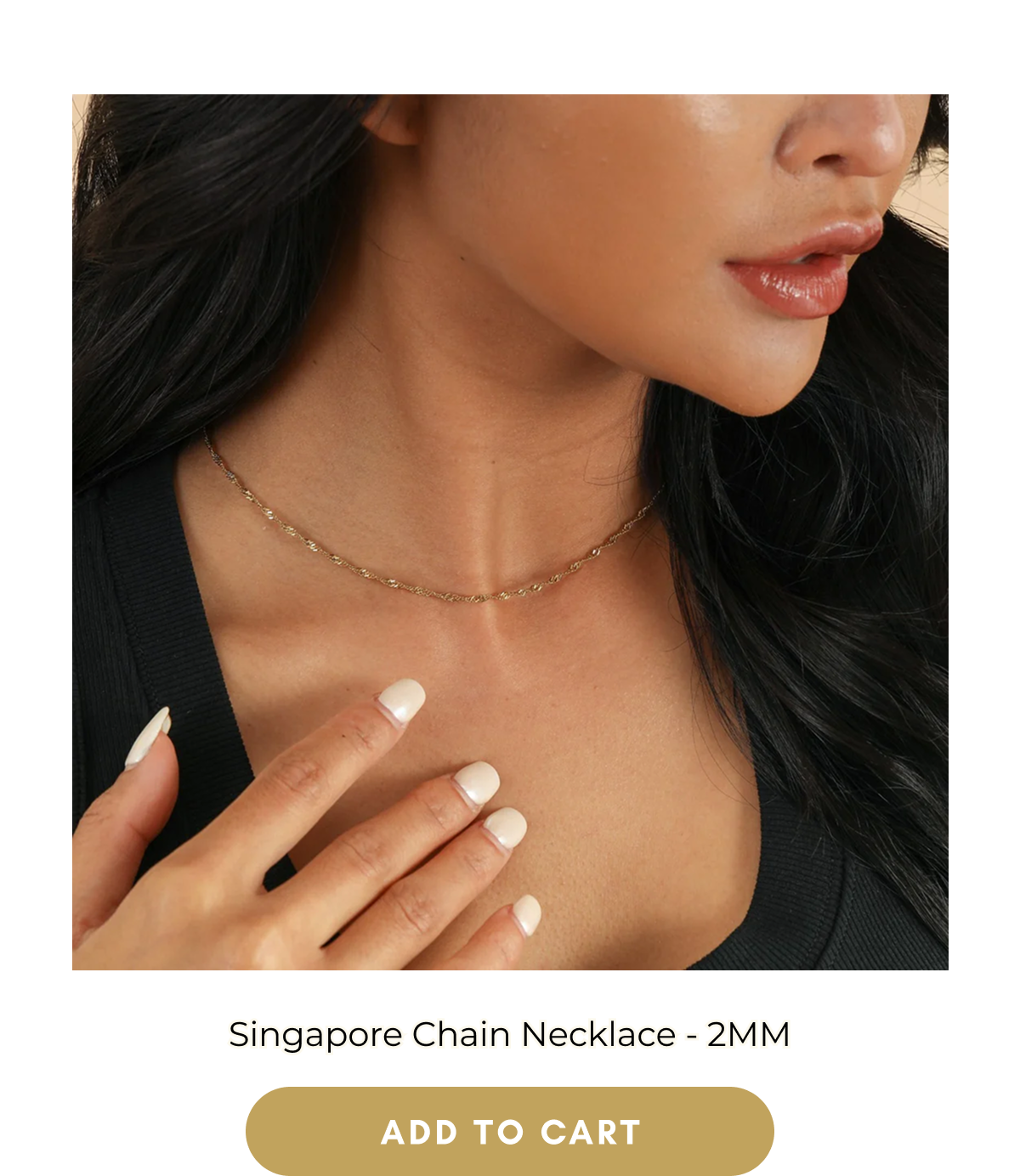 Singapore Chain Necklace - 2mm