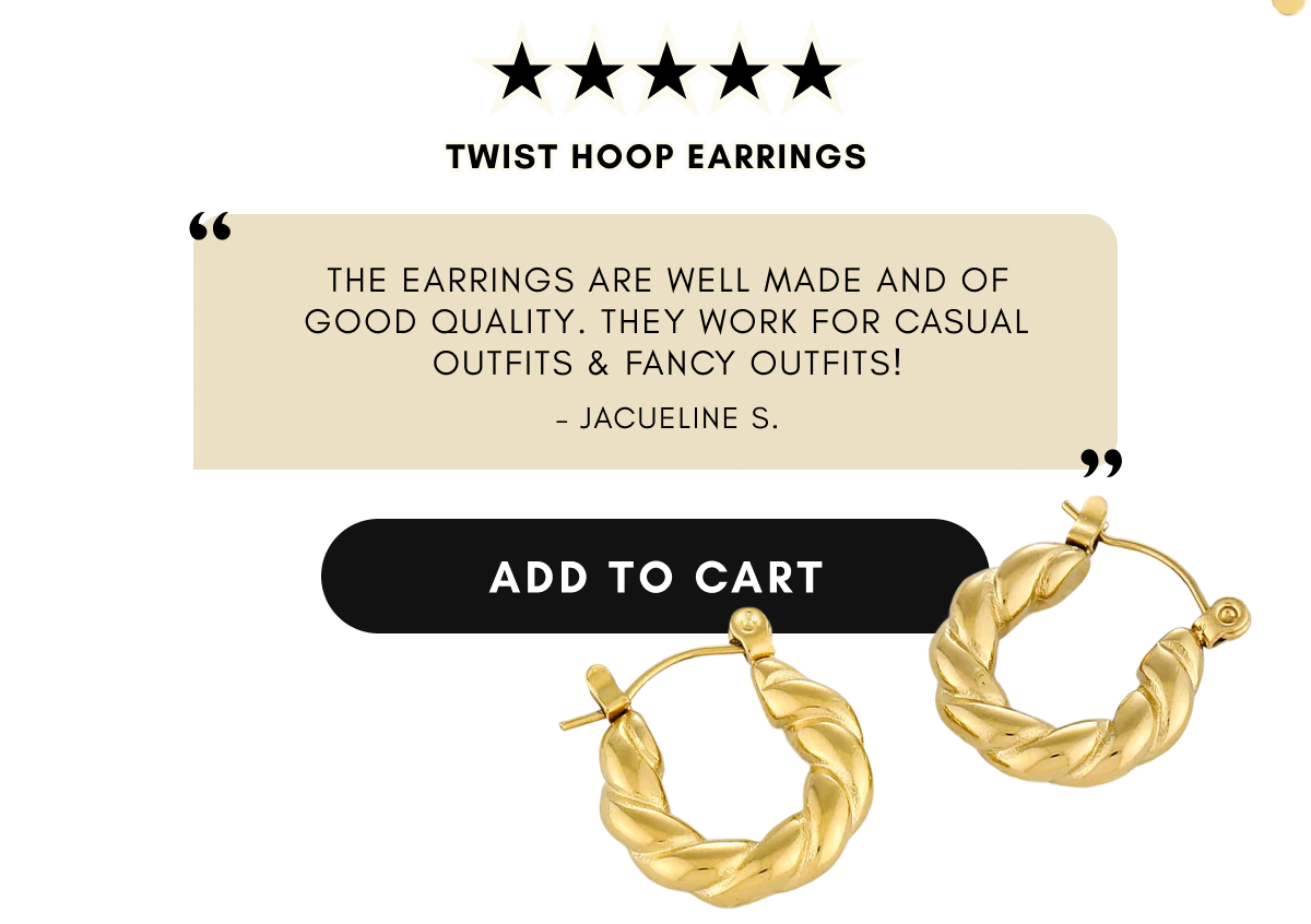  TWIST HOOP EARRINGS