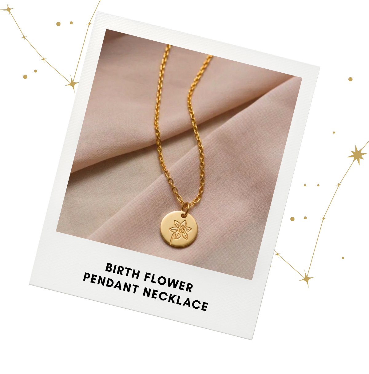 Birth Flower Pendant Necklace