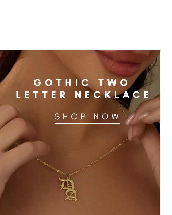 GOTHIC TWO LETTER NECKLACE