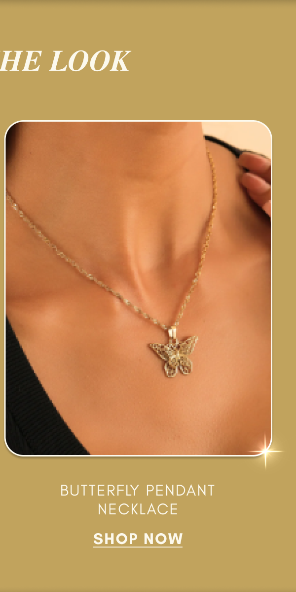 FINISH THE LOOK  Butterfly Pendant Necklace