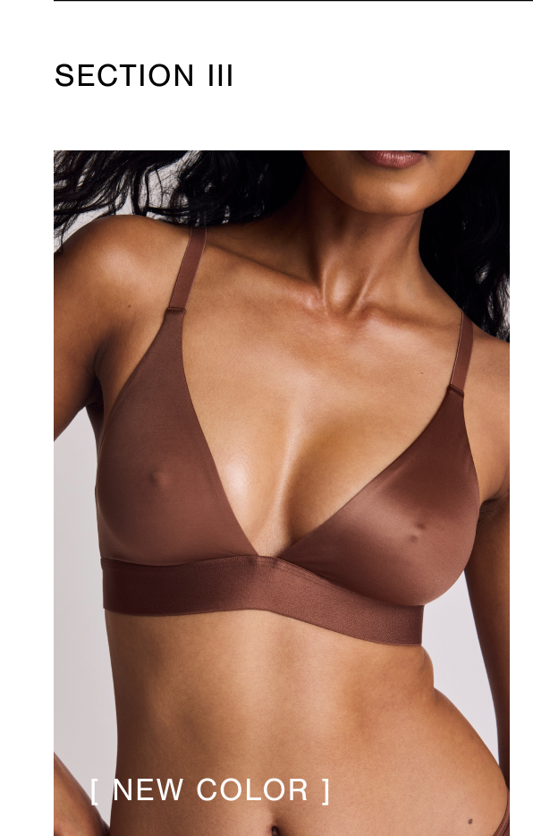 Featuring the Glacé Triangle Bra in Syrup. 