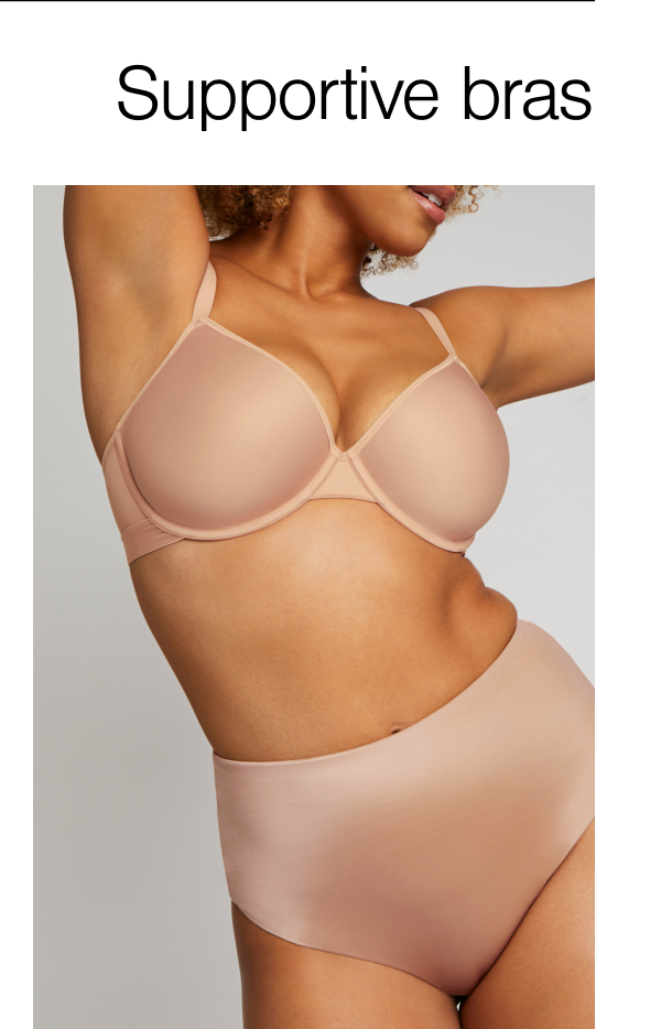 Featuring the Stealth Mode Demi Bra in Buff. 