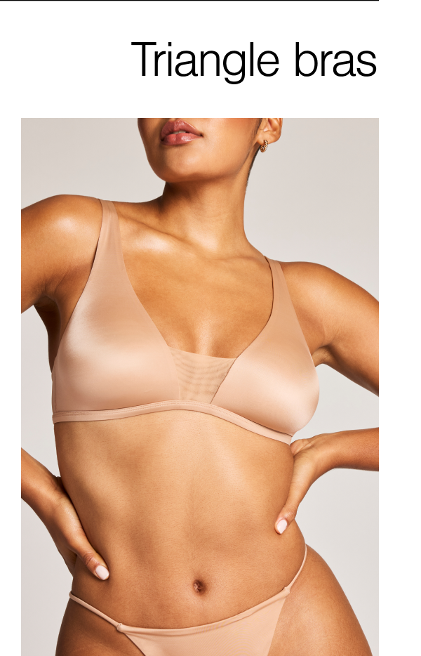 Featuring the Glace Plunge Bra in Buff.