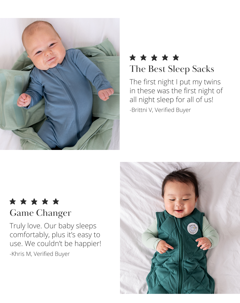 "The Best Sleep Sacks" "Game Changer"