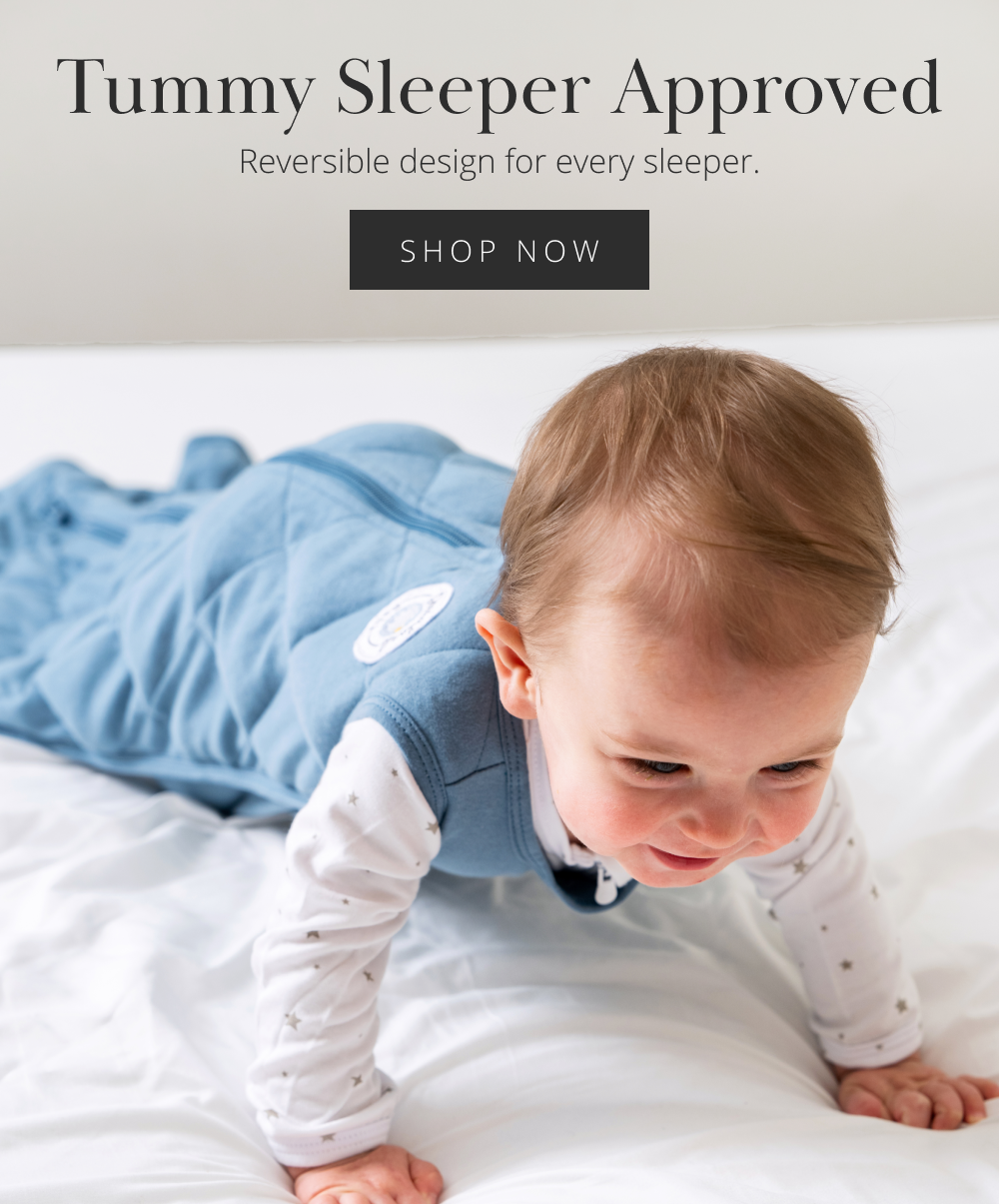 Tummy Sleeper Approved Reversible design for every sleeper. [SHOP NOW]