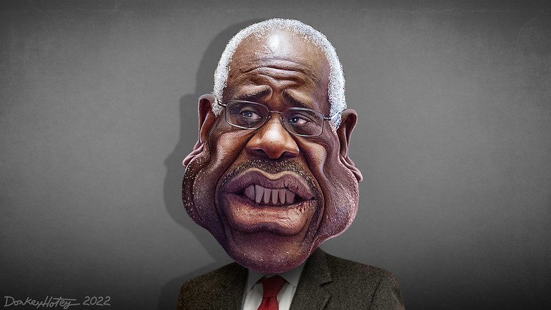 Justice Clarence Thomas caricature