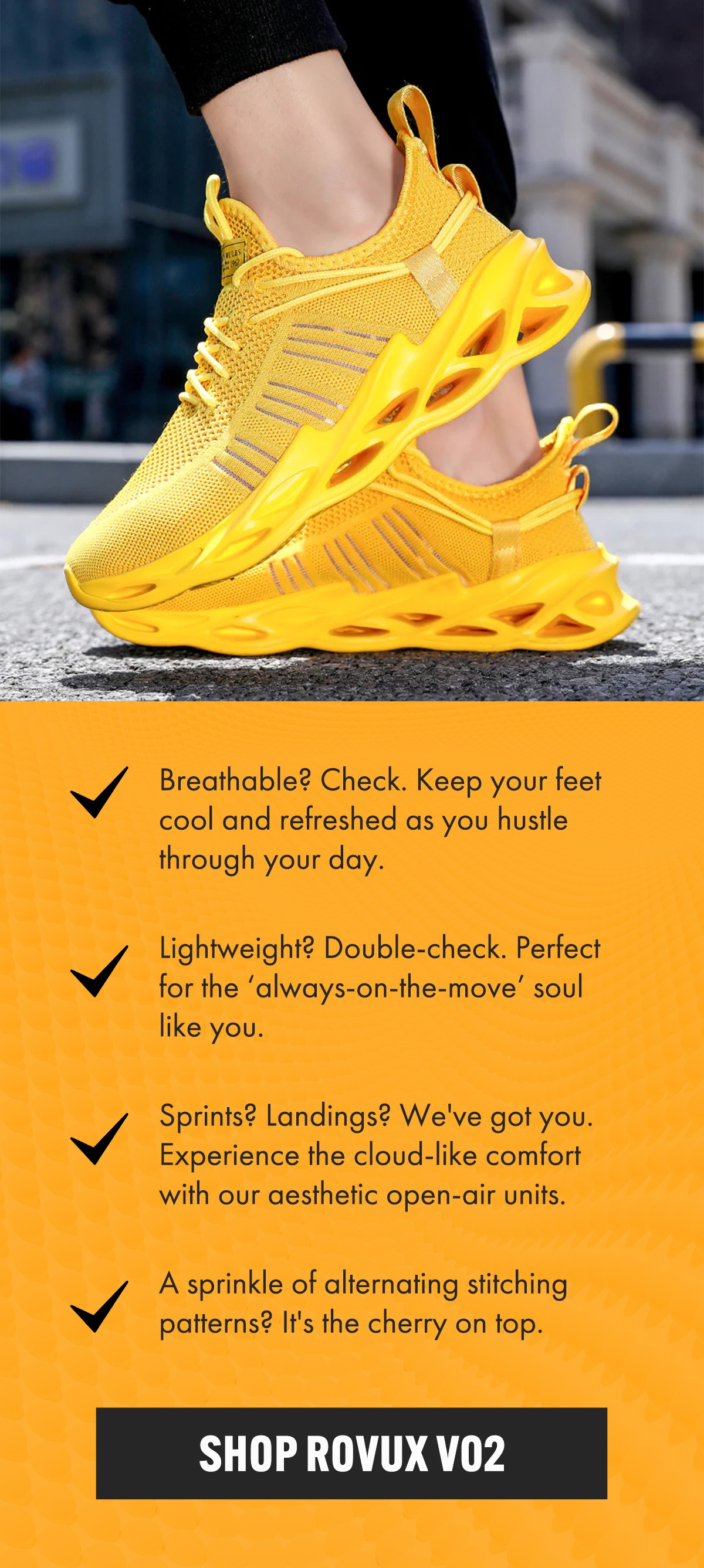 Stride boldly with ROVUX V02 Rovux Footwear