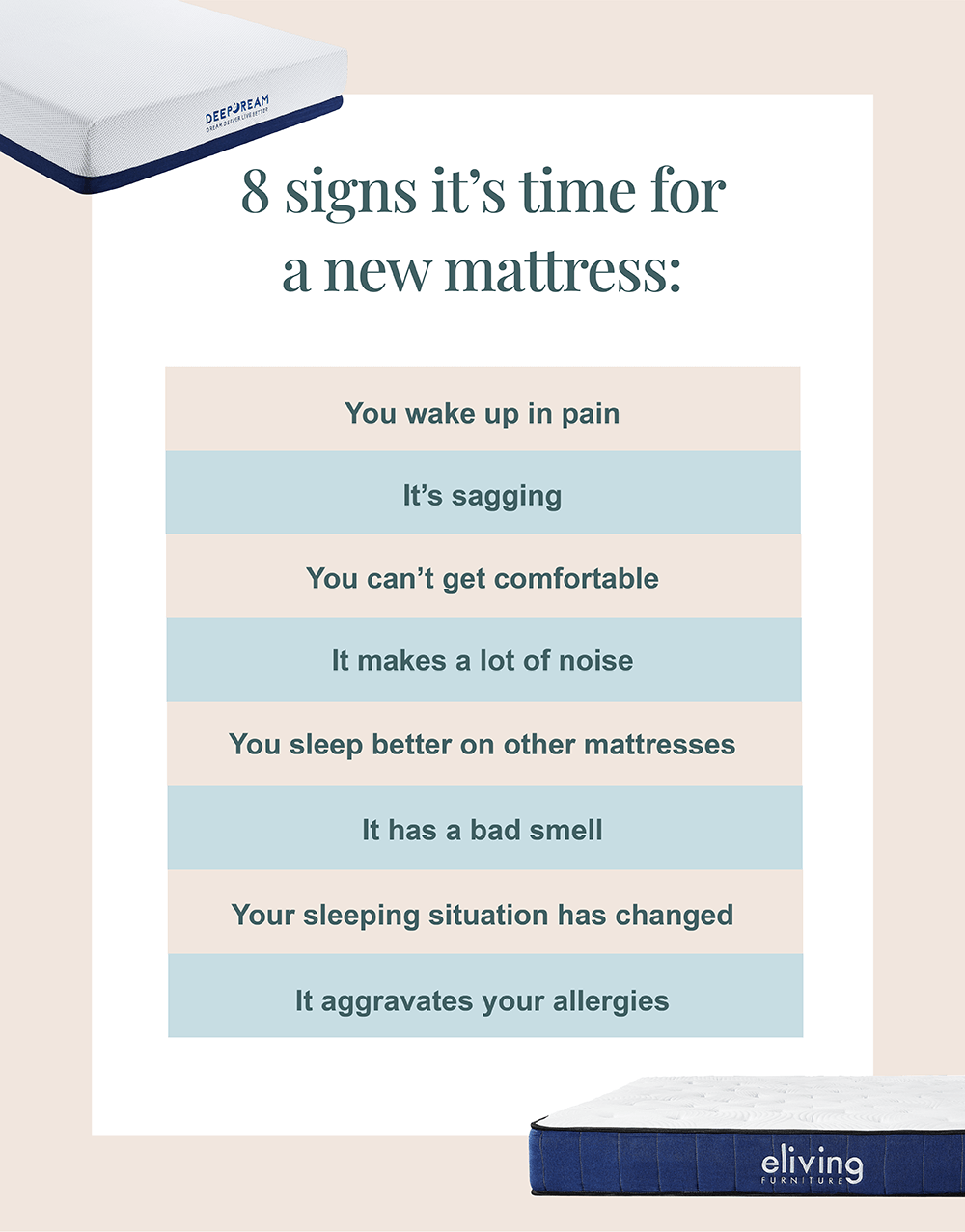 Is your mattress causing you back pain? Eliving Furniture