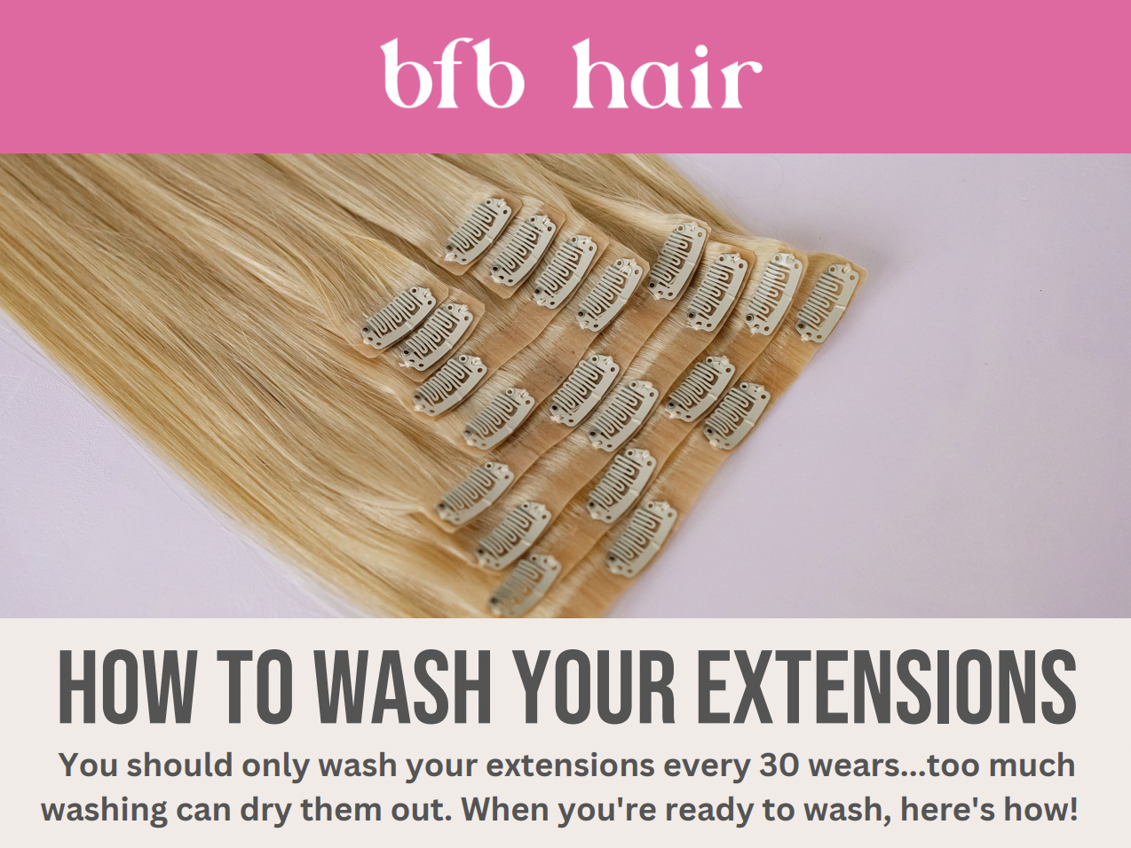 How to Wash your Hair Extensions 🧴🧼 BFB HAIR