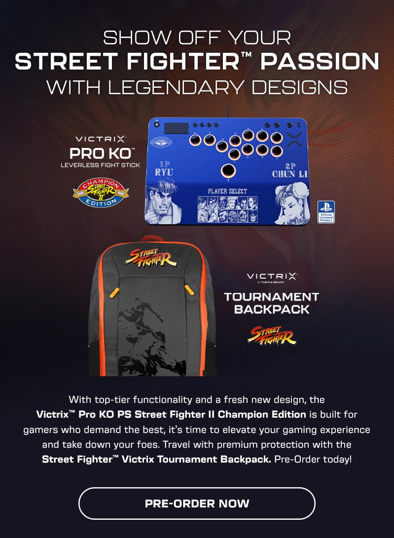 Victrix Pro KO Street Fighter Fight Stick & Tournament Backpack