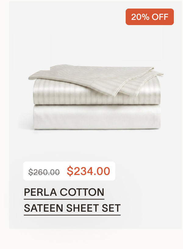 Perla Cotton Sateen Sheet Set