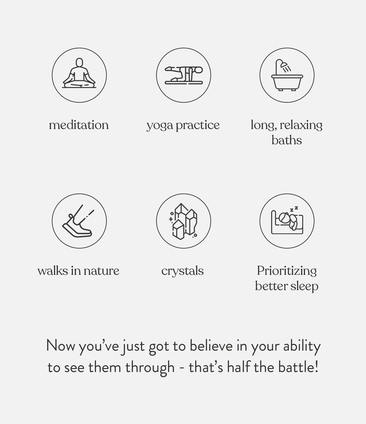 now you've just got to believe in your ability to see them through