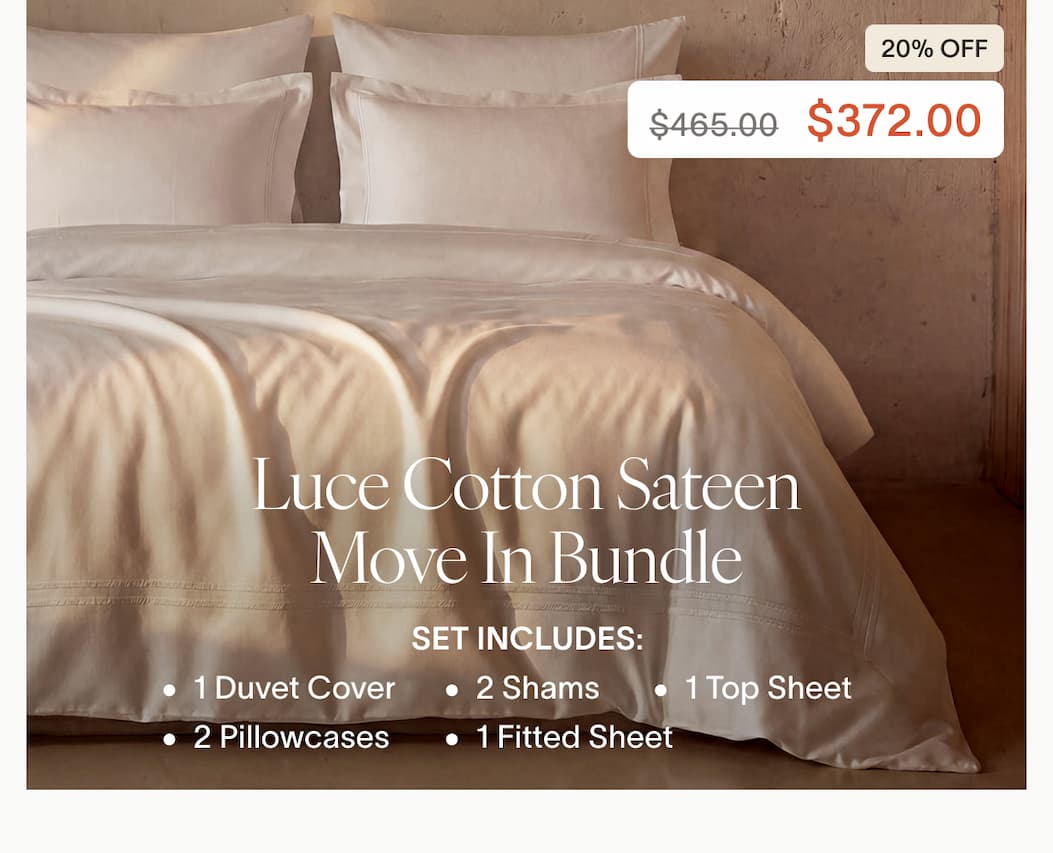 Luce Cotton Sateen Move In Bundle