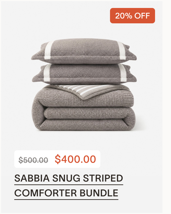 Sabbia Snug Striped Comforter Bundle