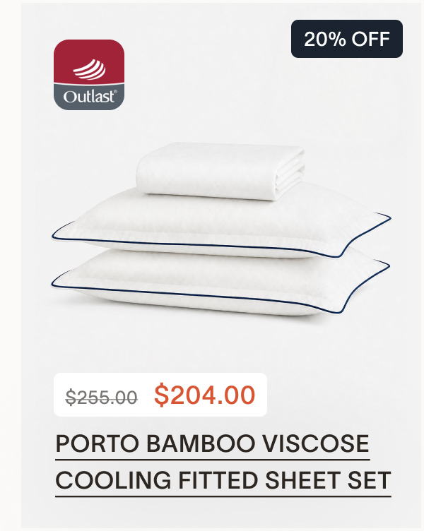 Porto Bamboo Viscose Cooling Fitted Sheet Set