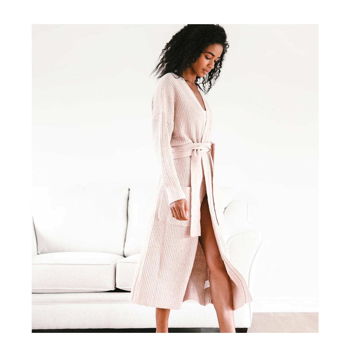 Nube Ribbed Long Cardigan