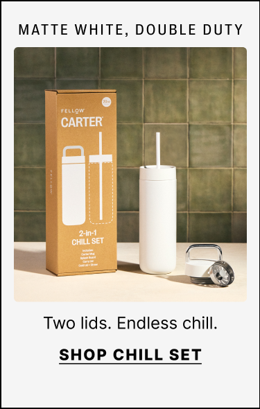 Matte white, double duty: two lids, endless chill. Shop chill set