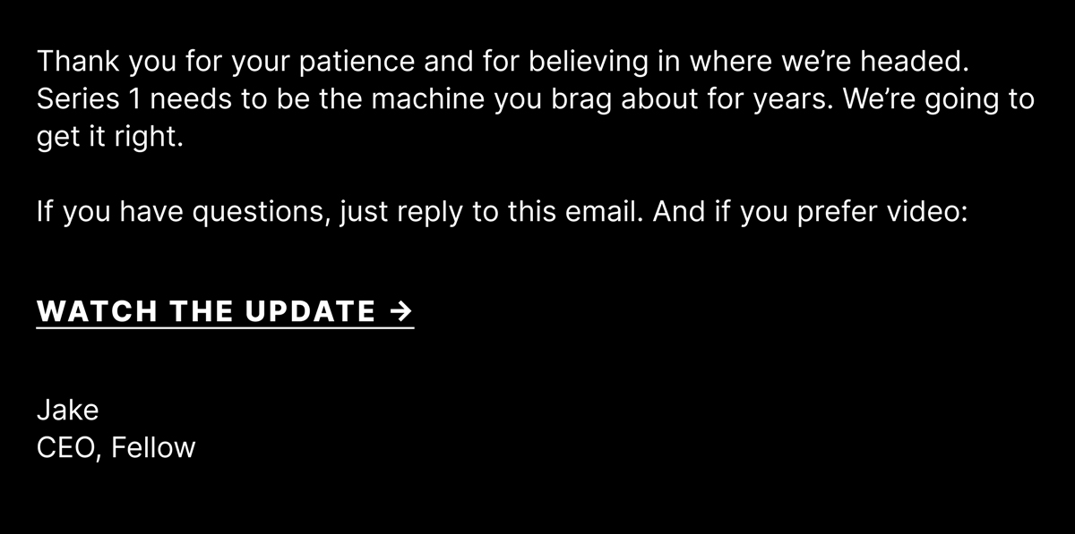 Thank you for your patience, watch the update