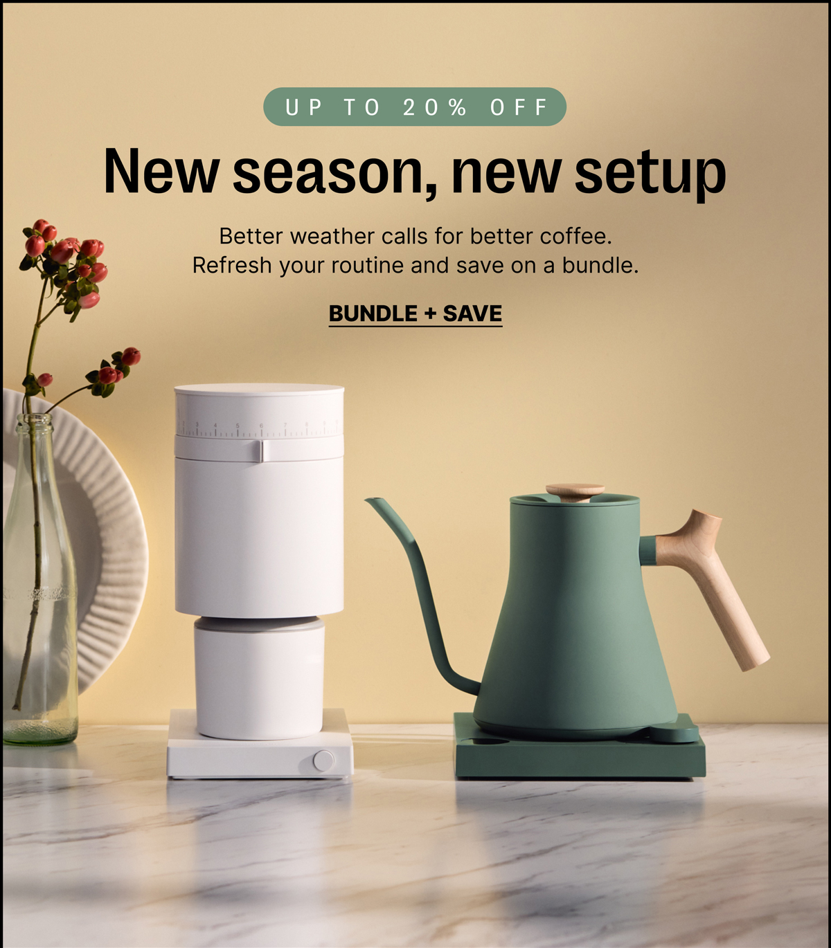Up to 20% off - new season, new setup: bundle and save