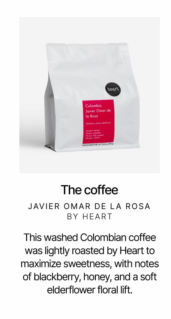 The coffee: Javier Omar De La Rosa by Heart