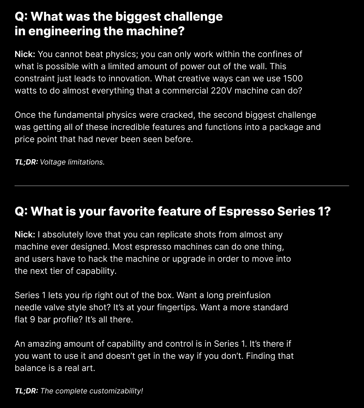 What's the biggest challenge in engineering the machine?