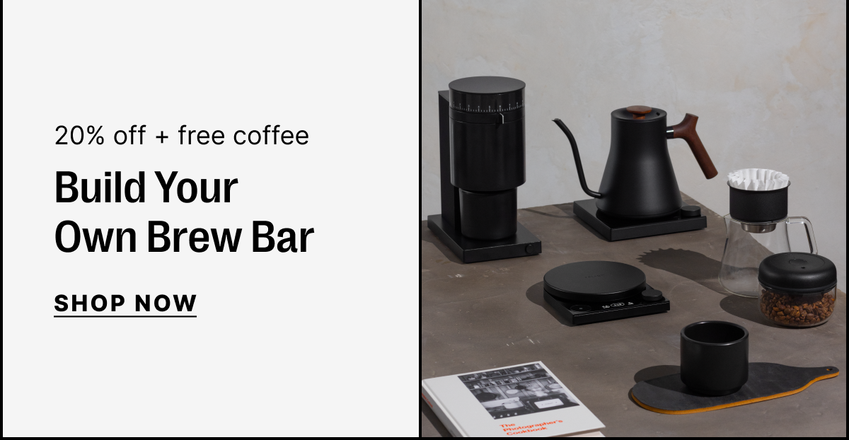 20% off + free coffee: build your own brew bar