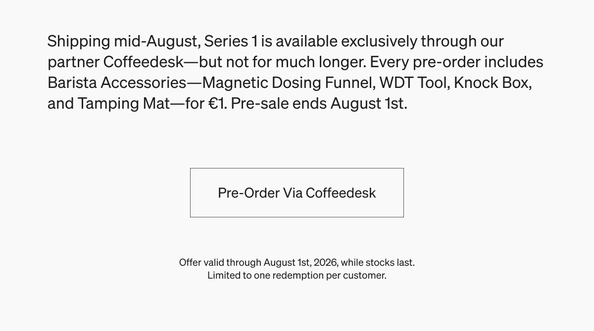 Pre-order via Coffeedesk