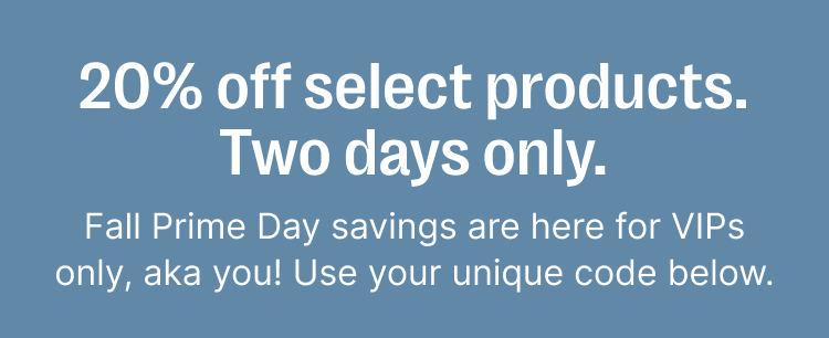 20% off select products.
