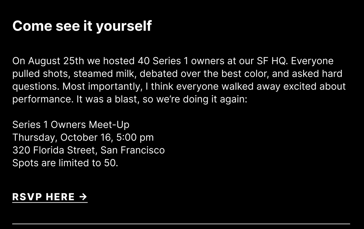 Come see it yourself: RSVP