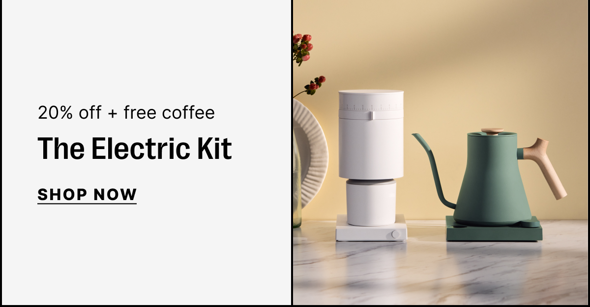20% off + free coffee: the electric kit