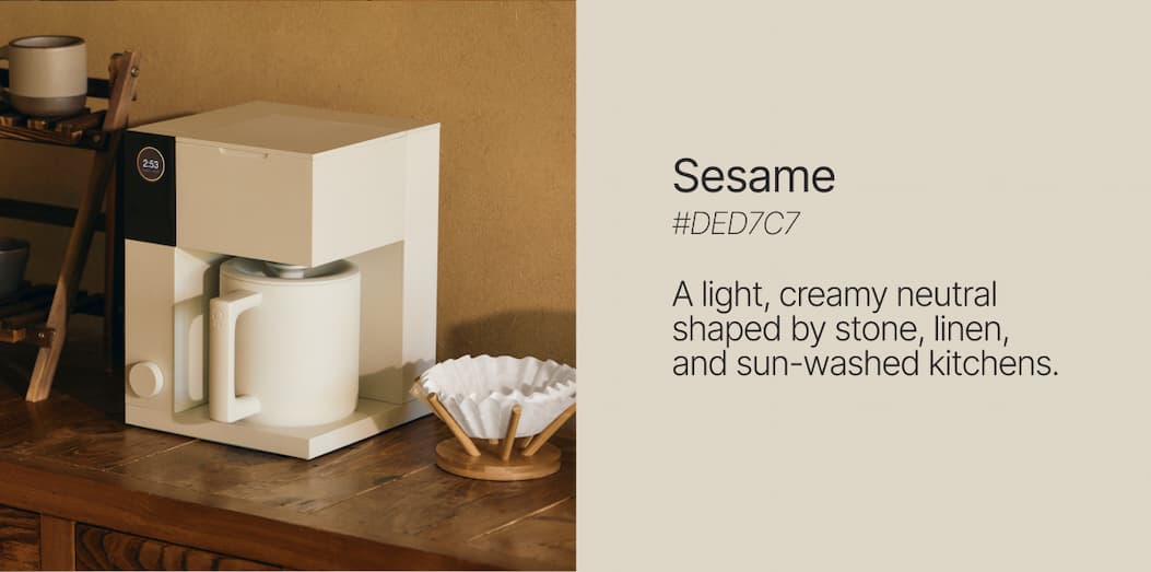 Sesame: A light, creamy neutral shaped by stone, linen, and sun-washed kitchens