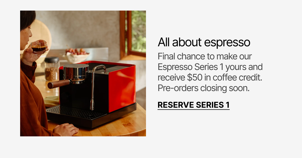 all about espresso - reserve series 1
