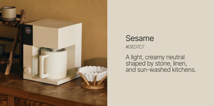 Sesame: A light, creamy neutral shaped by stone, linen, and sun-washed kitchens