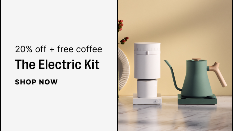 20% off + free coffee: the electric kit