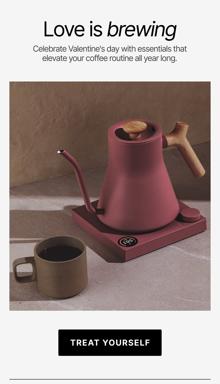 Love is brewing. Celebrate valentine's day with the essentials that elevate your coffee routine all year long.
