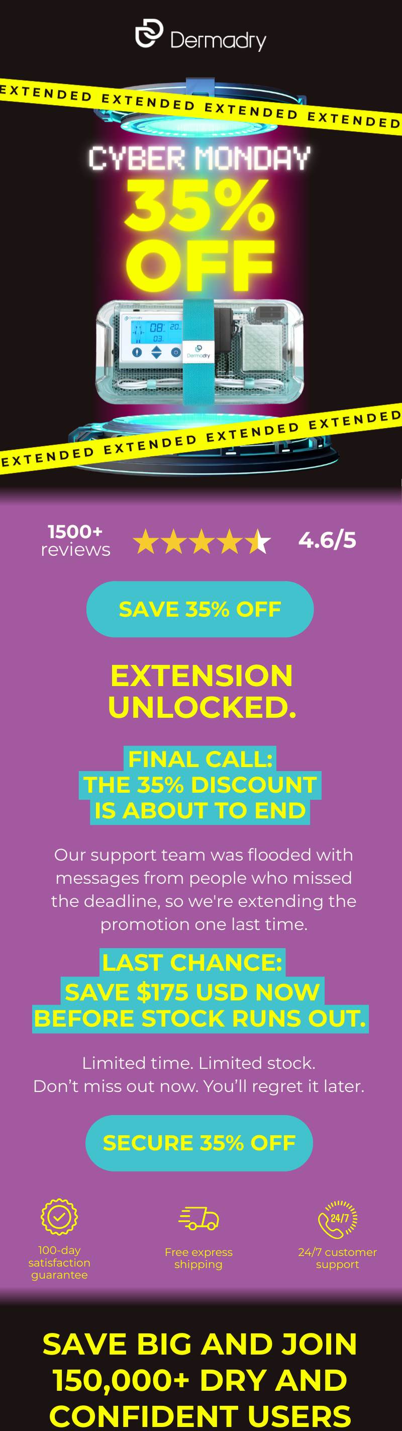 Dermadry Cyber Monday 35% OFF