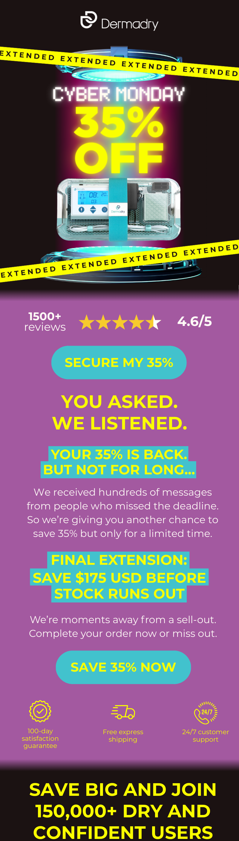 Dermadry Cyber Monday 35% OFF