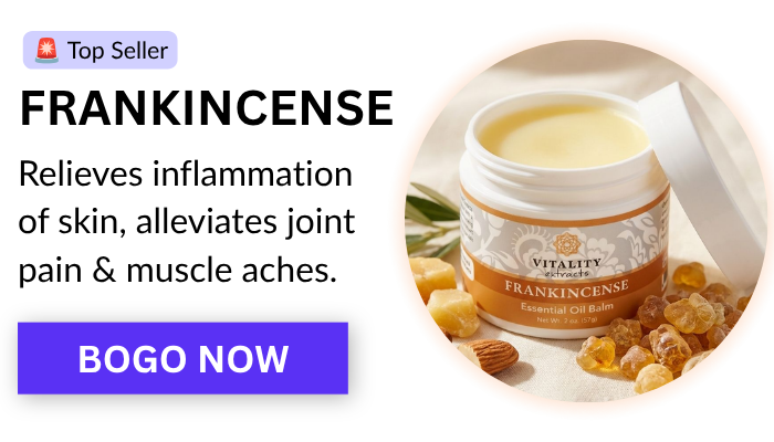 Frankincense: Relieves inflammation of skin and alleviates joint pain