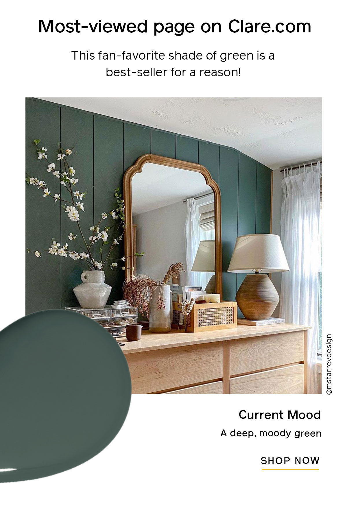 most viewed page on Clare.com - Shop Current Mood