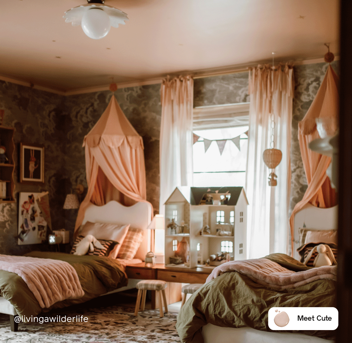 Gif of Clare painted spaces featuring Good Jeans, Meet Cute and Timeless