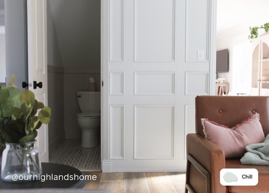 Living room painted in Chill