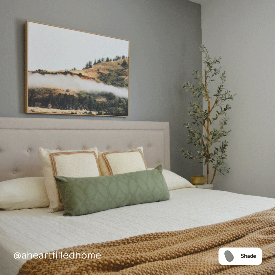 Bedroom featuring Shade