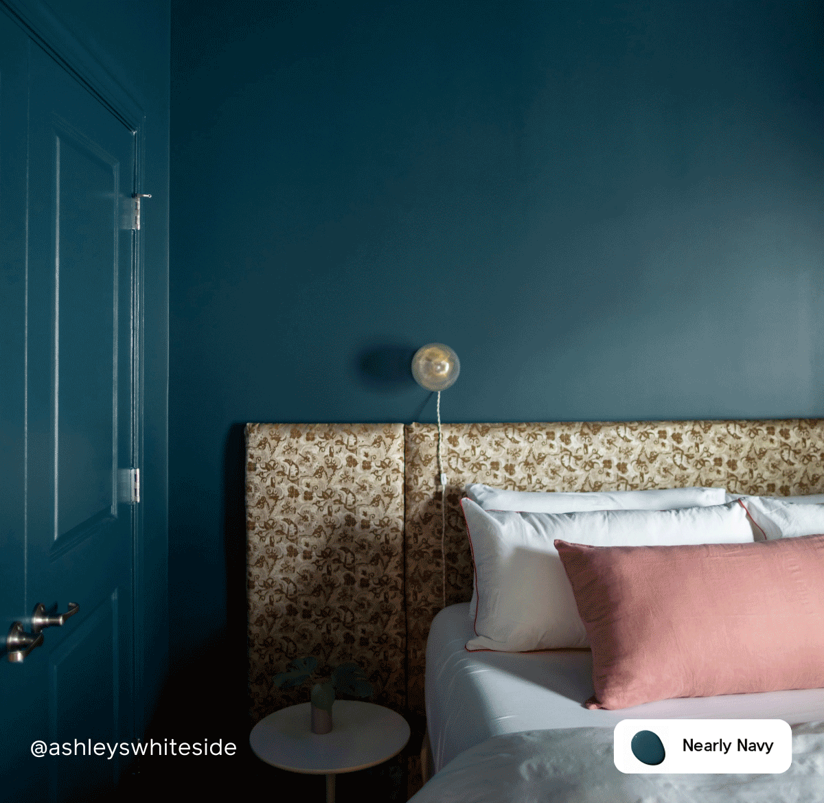 Gif of Clare painted spaces featuring Baby Soft, Nearly Navy and No Filter