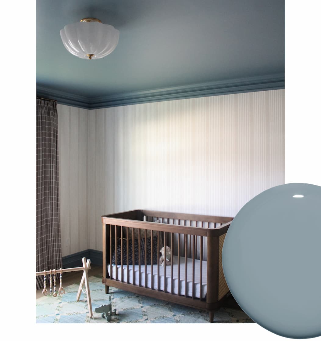 Nursery featuring Good Jeans ceiling, trim and millwork