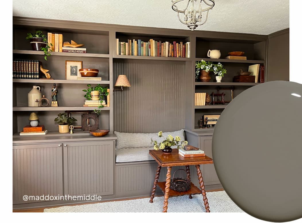 Living space painted in Dirty Chai