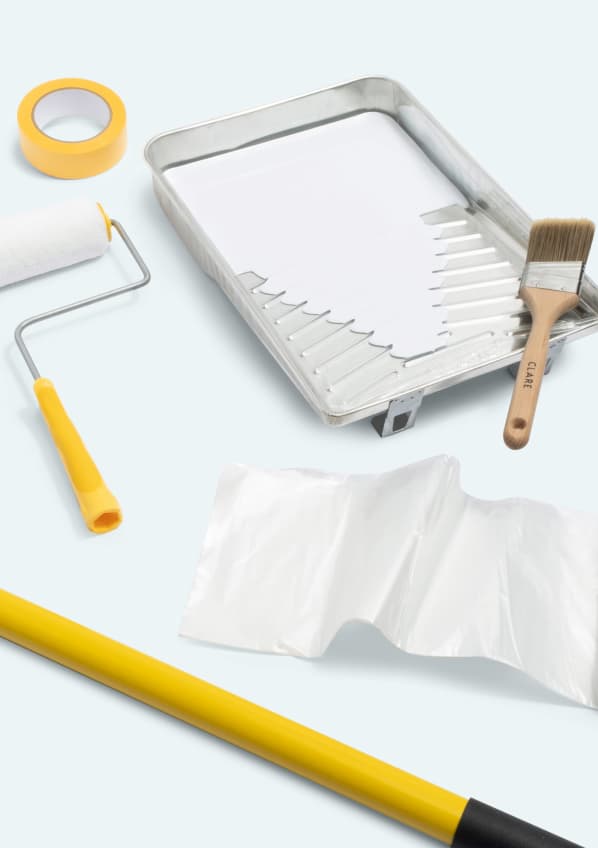 Flat lay of supplies