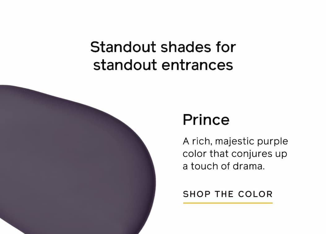 Standout shades for standout entrances. Prince. A rich, majestic purple color that conjures up a touch of drama. SHOP THE COLOR
