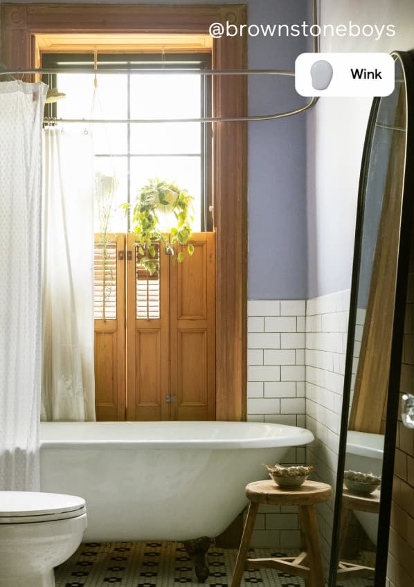 Bathroom featuring Wink