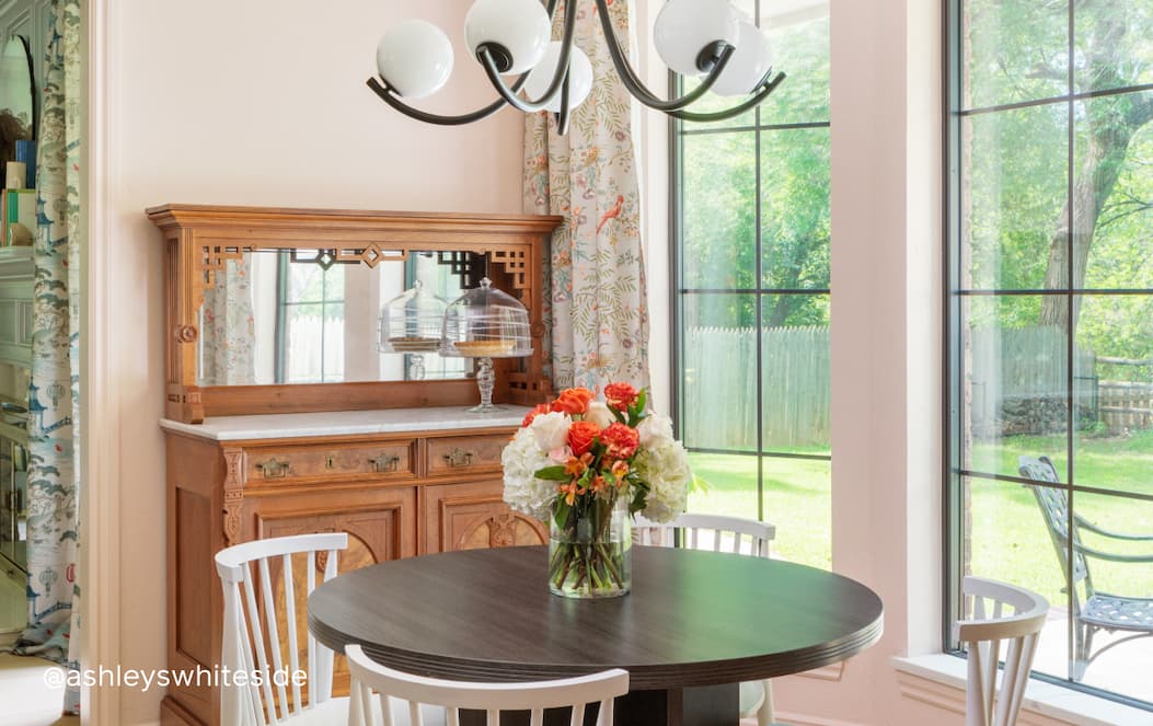 Dining nook featuring Wing It